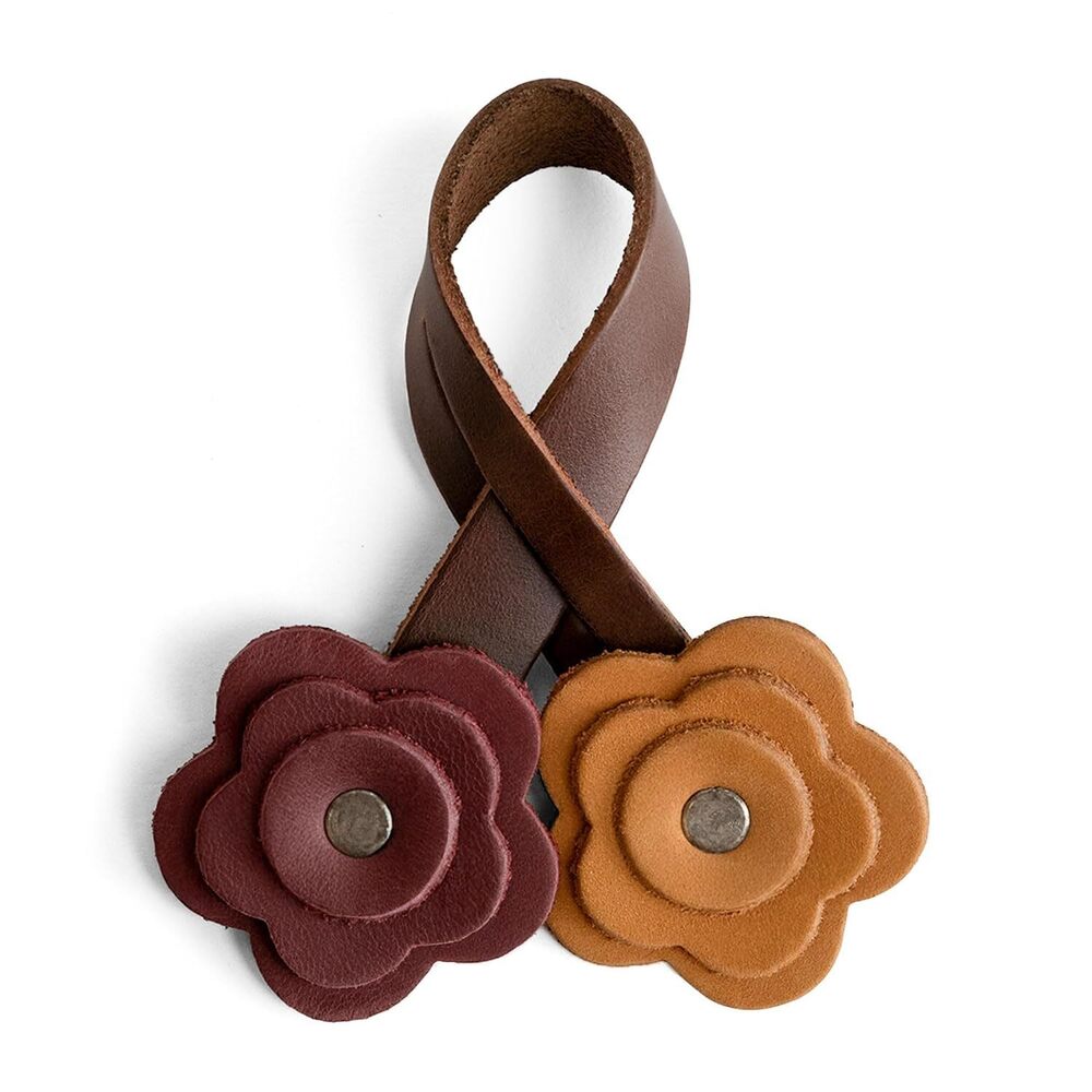 Leather Rose Bag Charms for Handbags, Purse Charm for Tote &